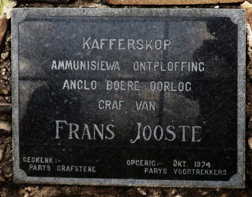 Parys Jooste grave